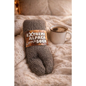 Extreme Alpaca Slipper Socks 75% Alpaca Wool Thermal Cozy Cabin Winter Socks...